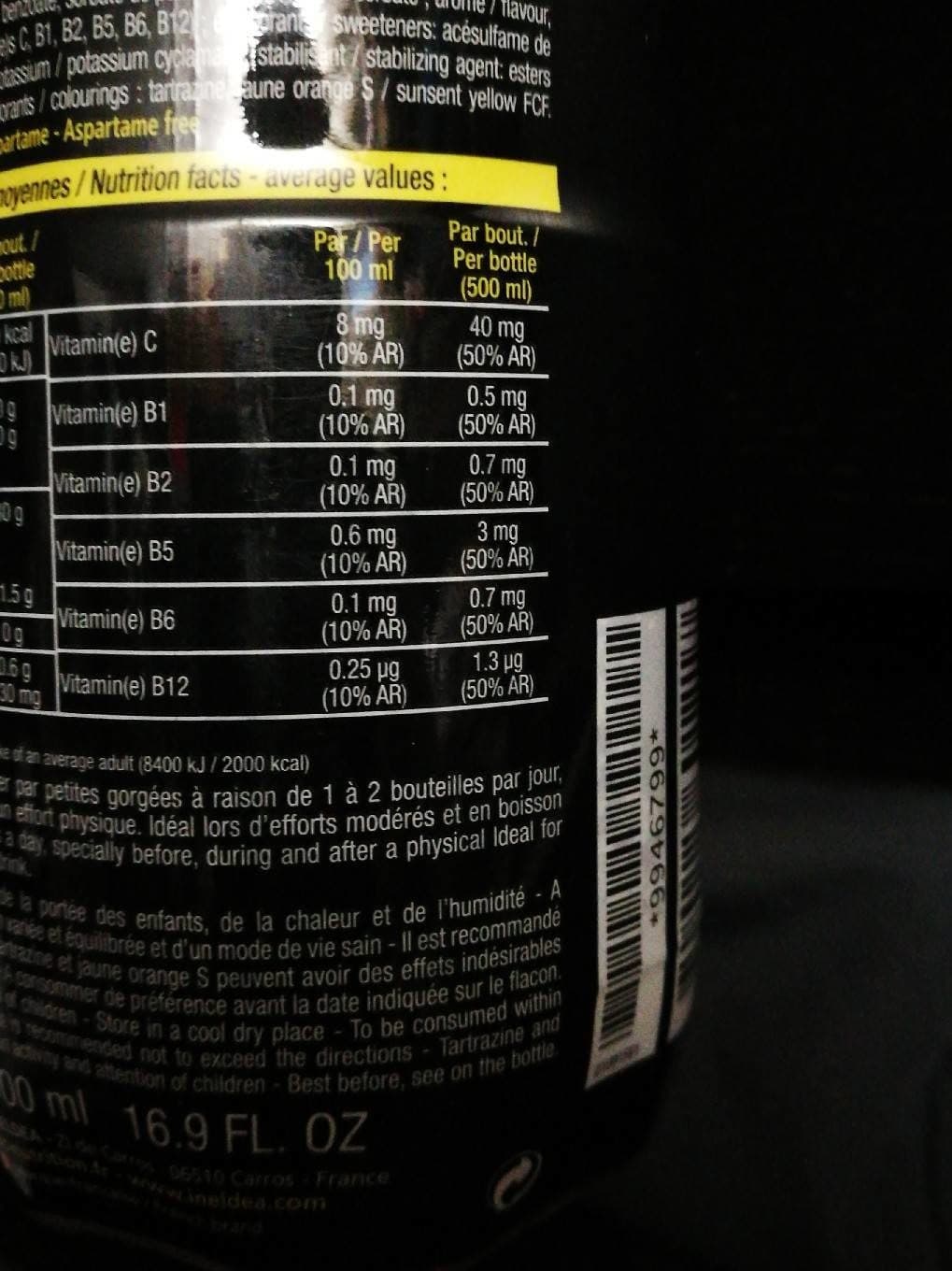Stc STC Nutrition Mineral Drink énergie, Gout Orange - Bouteille packshot