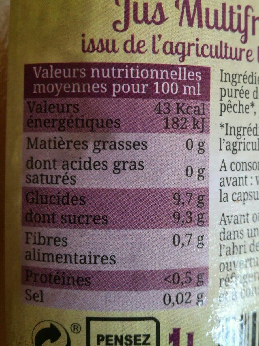 Vallée Verte 100% pur jus multifruits bio packshot