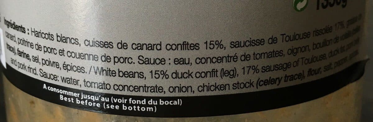 Vidal Cassoulet superieur au confit de canard packshot