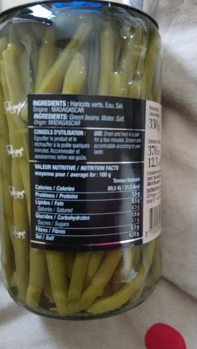 Open Food Facts Haricots verts extra fins packshot