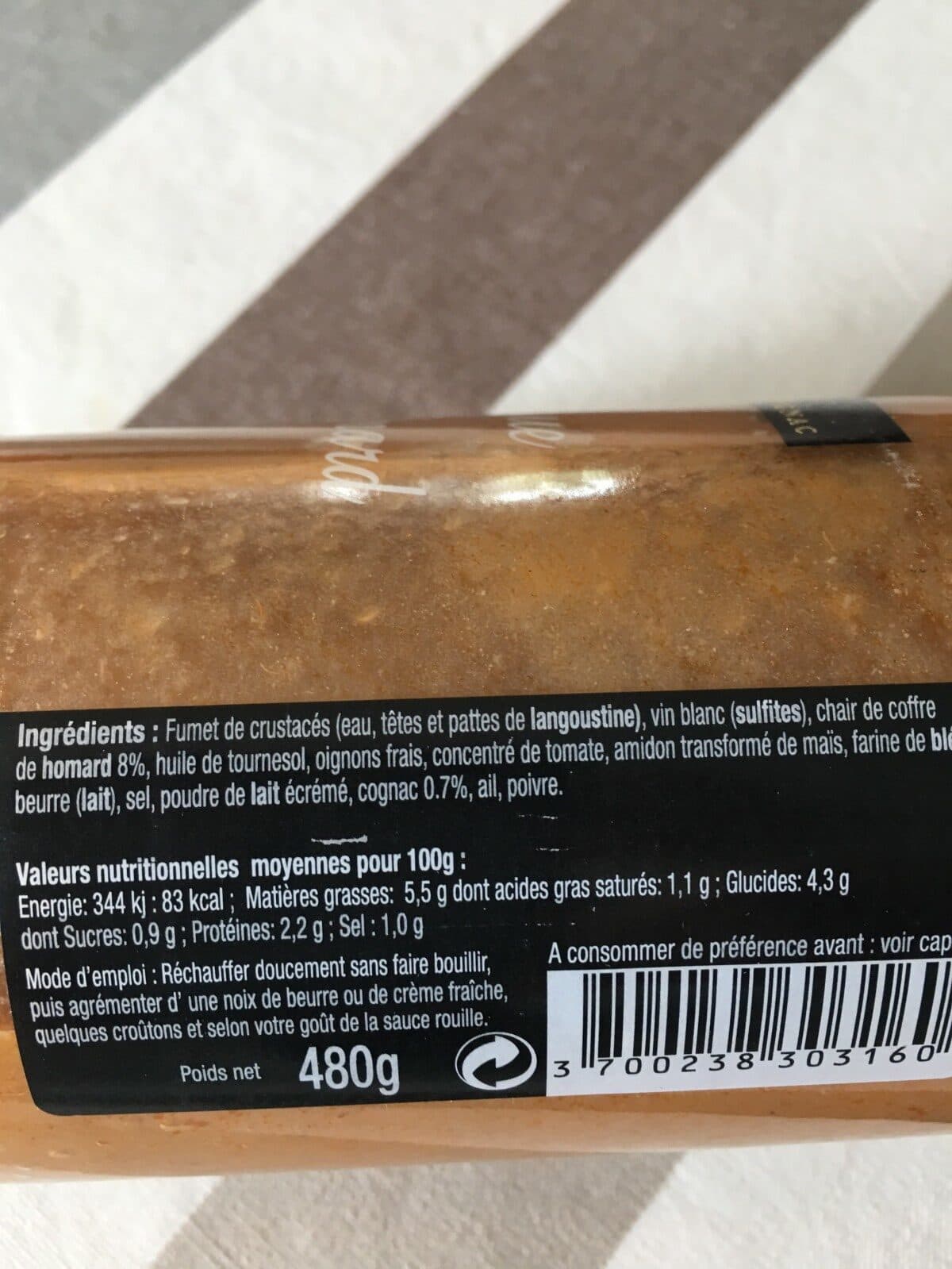 Jean d'Audignac Bisque de homard packshot