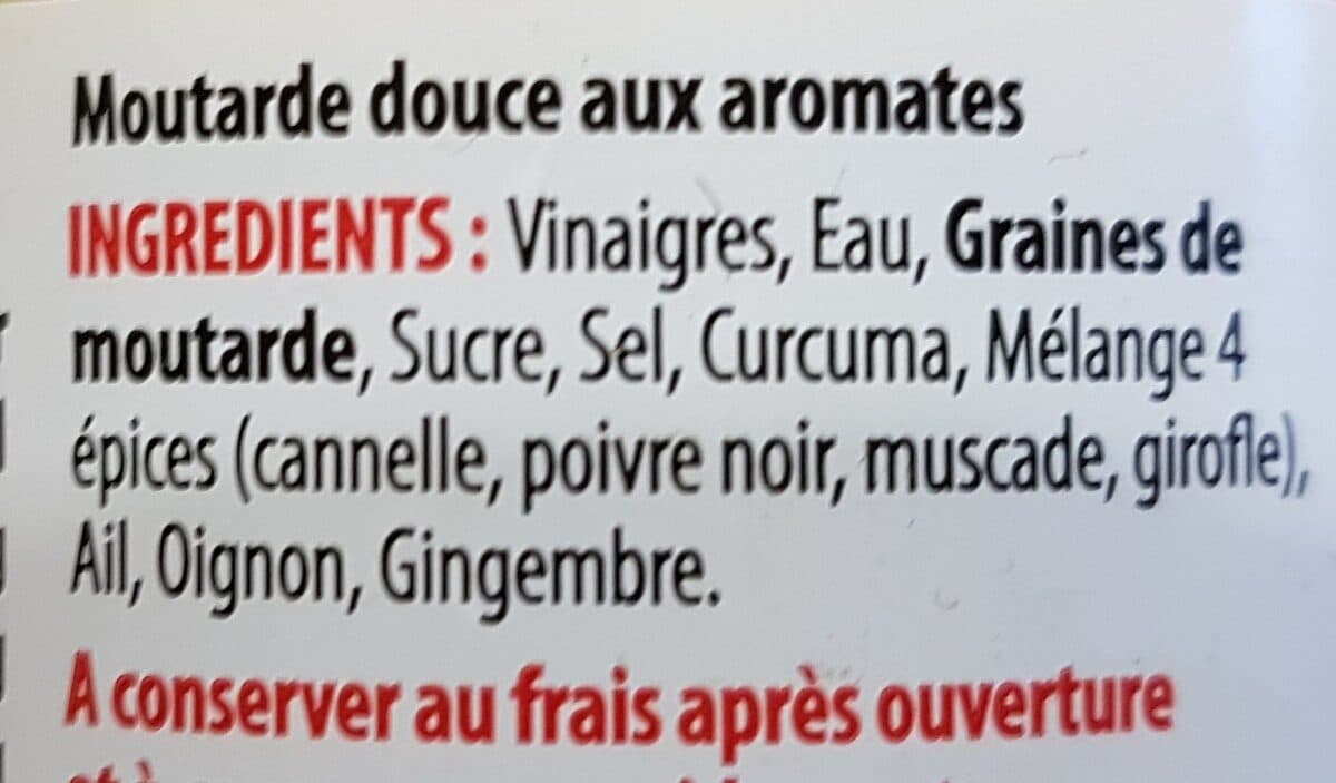 Open Food Facts Moutarde douce aux aromates packshot