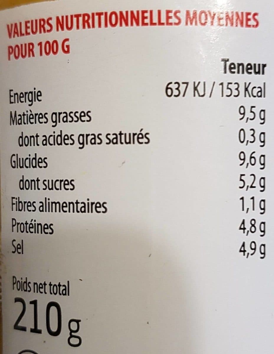 Open Food Facts Moutarde douce aux aromates packshot
