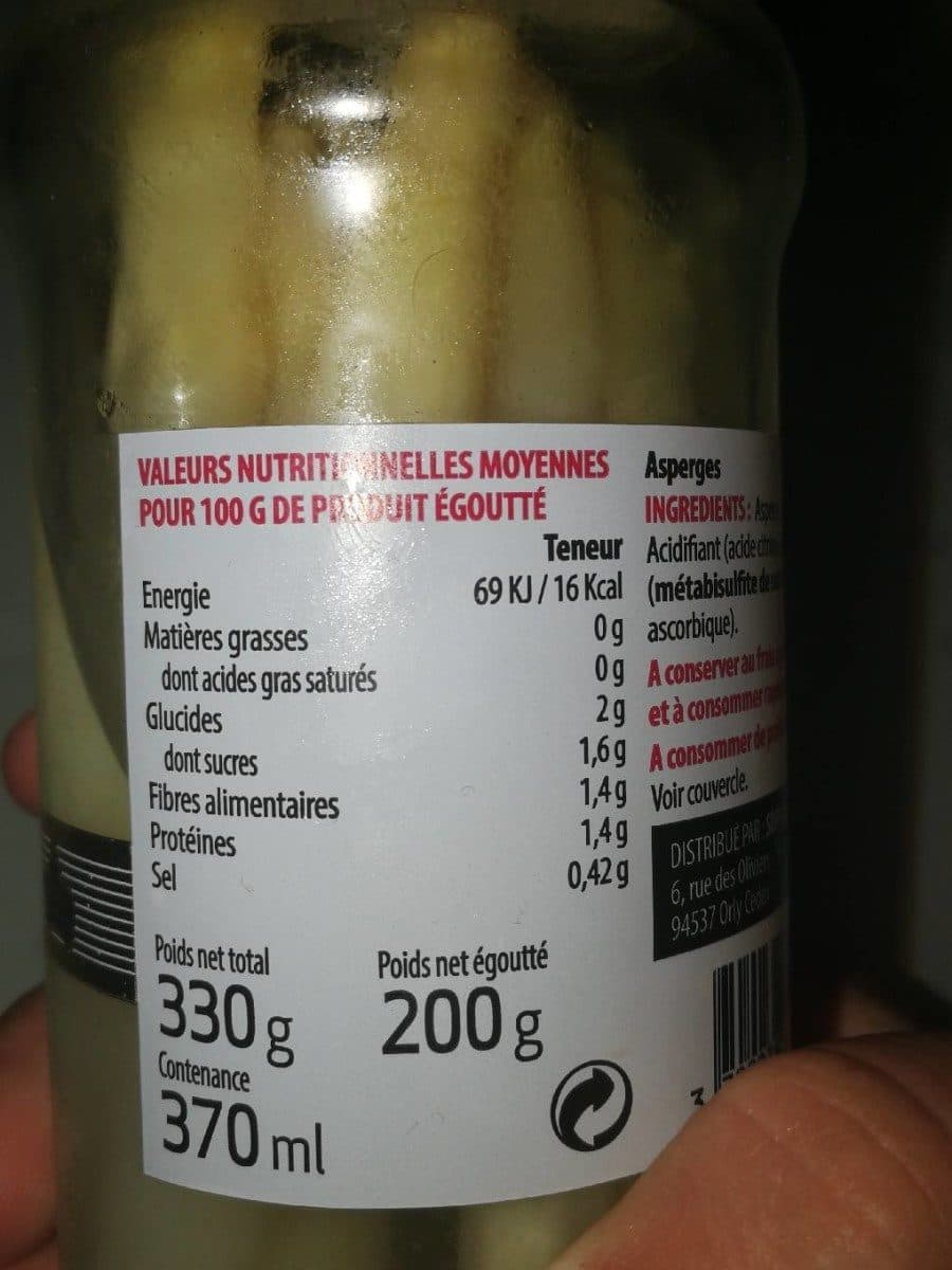 Open Food Facts Asperge packshot
