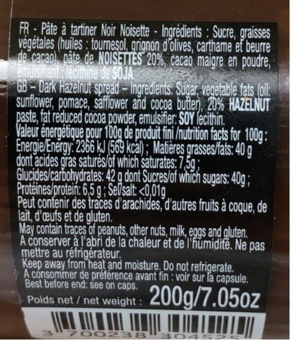 Jean D'Audignac Pâte à tartiner noir noisette packshot