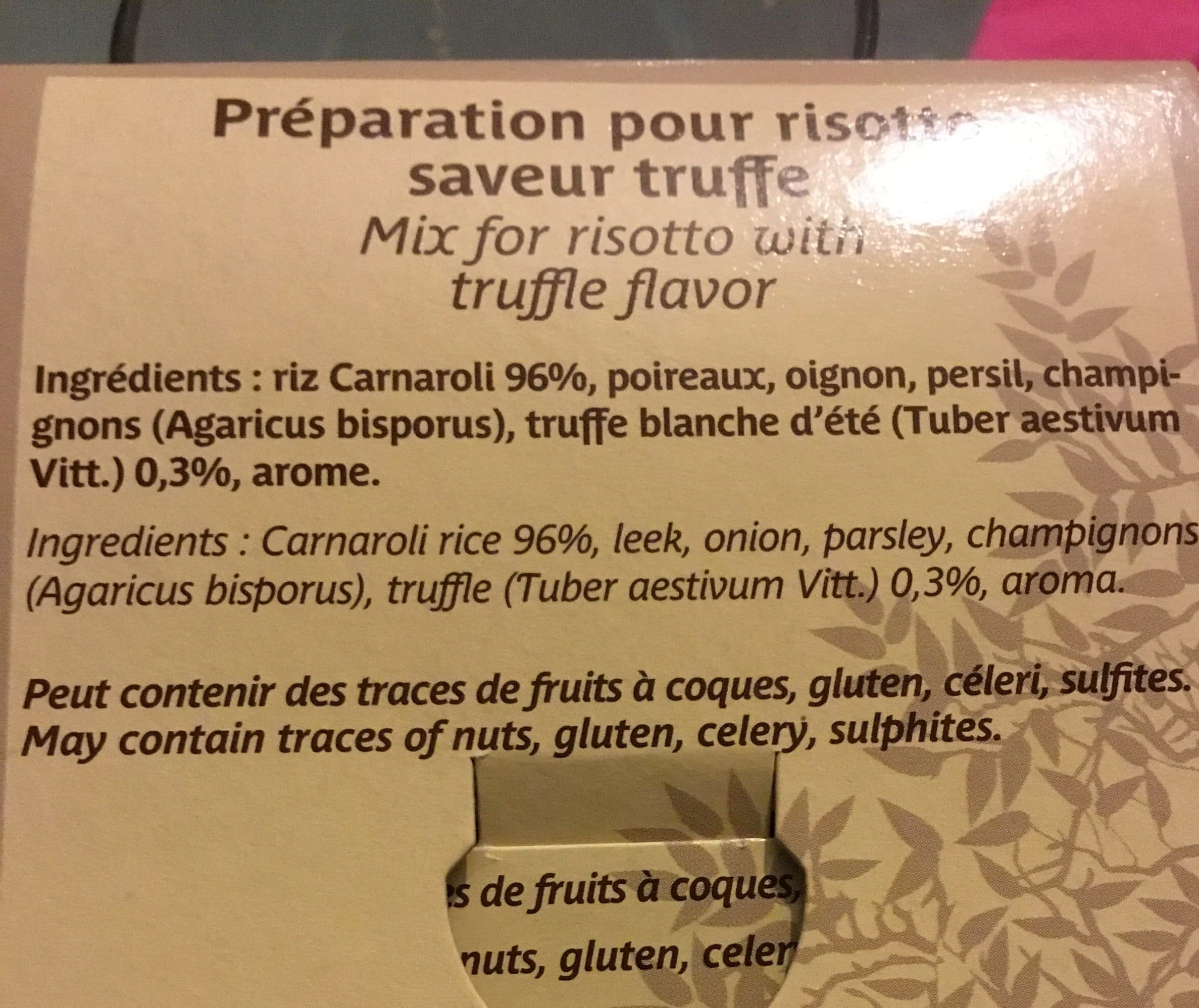Saveurs D’italie Risotto saveur truffe packshot