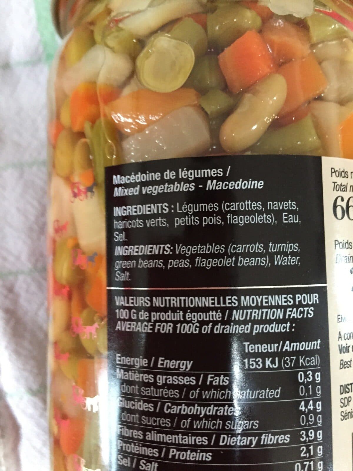 Open Food Facts Macedoine de legumes packshot