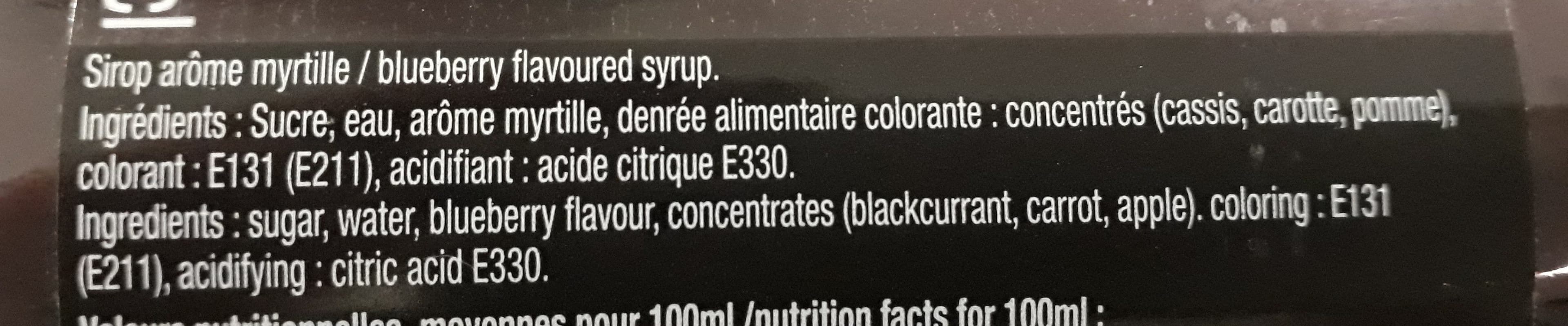 Open Food Facts Sirop saveur myrtille packshot