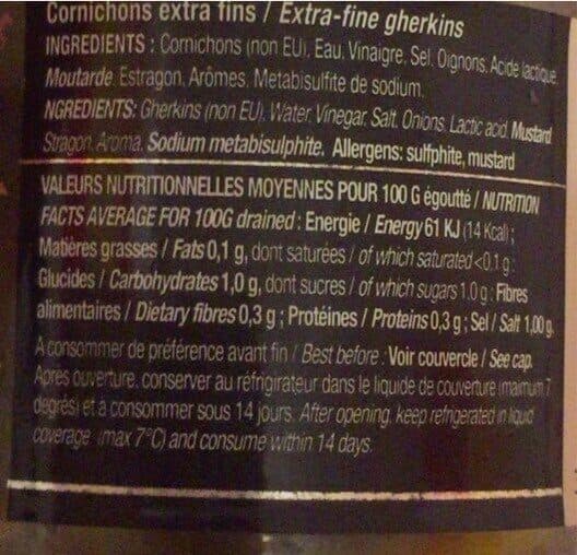 Les Impeccables Cornichons extra fins packshot