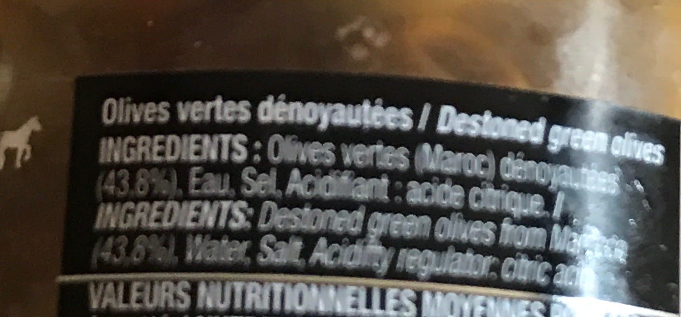 Les Impeccables Olives vertes dénoyautées packshot