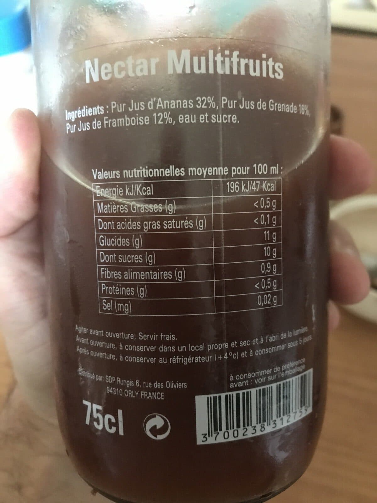 Open Food Facts Nectar ananas nectar packshot