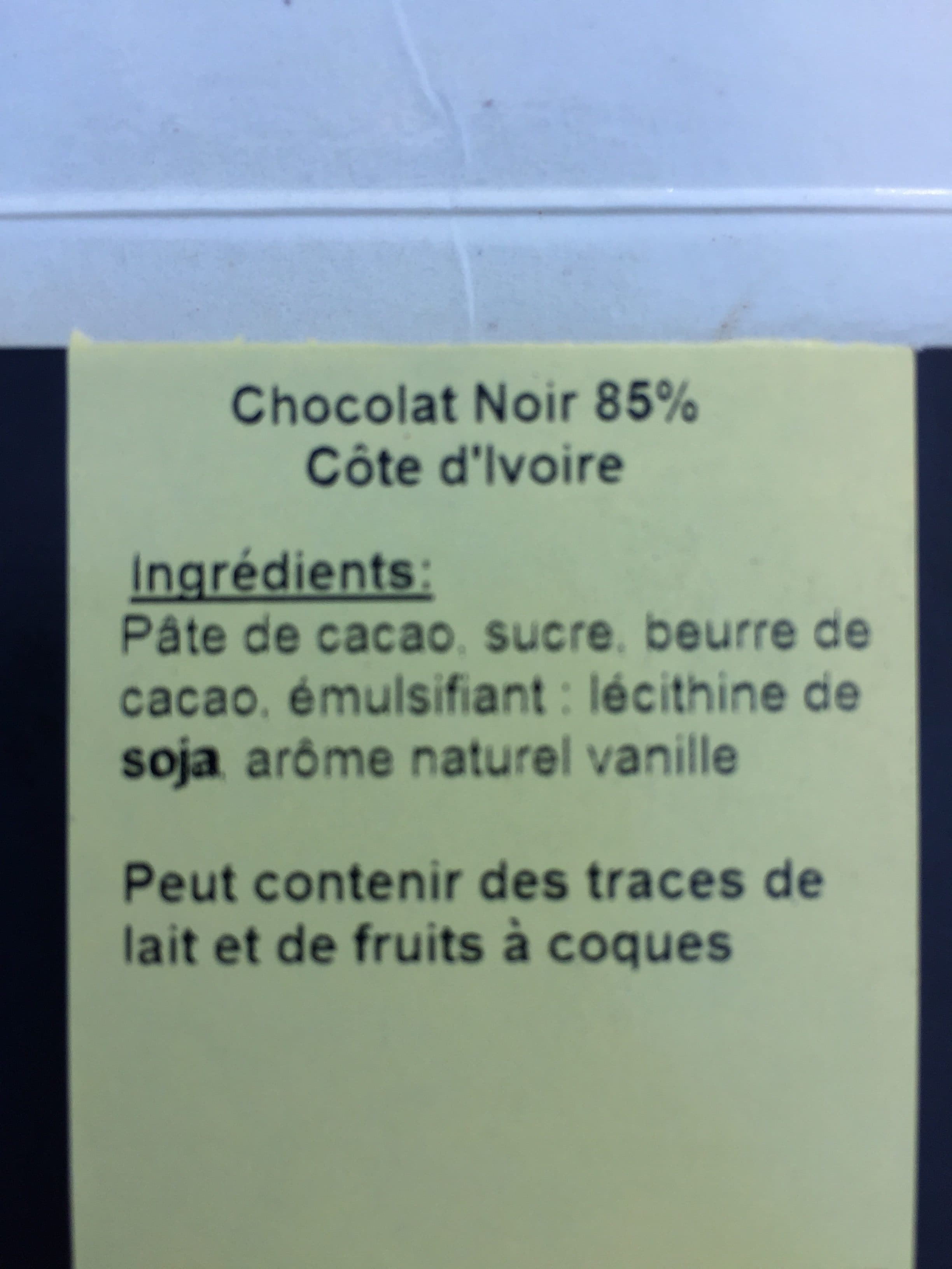 Jean D’audignac Chocolat noir 85% cote d’ivoire packshot