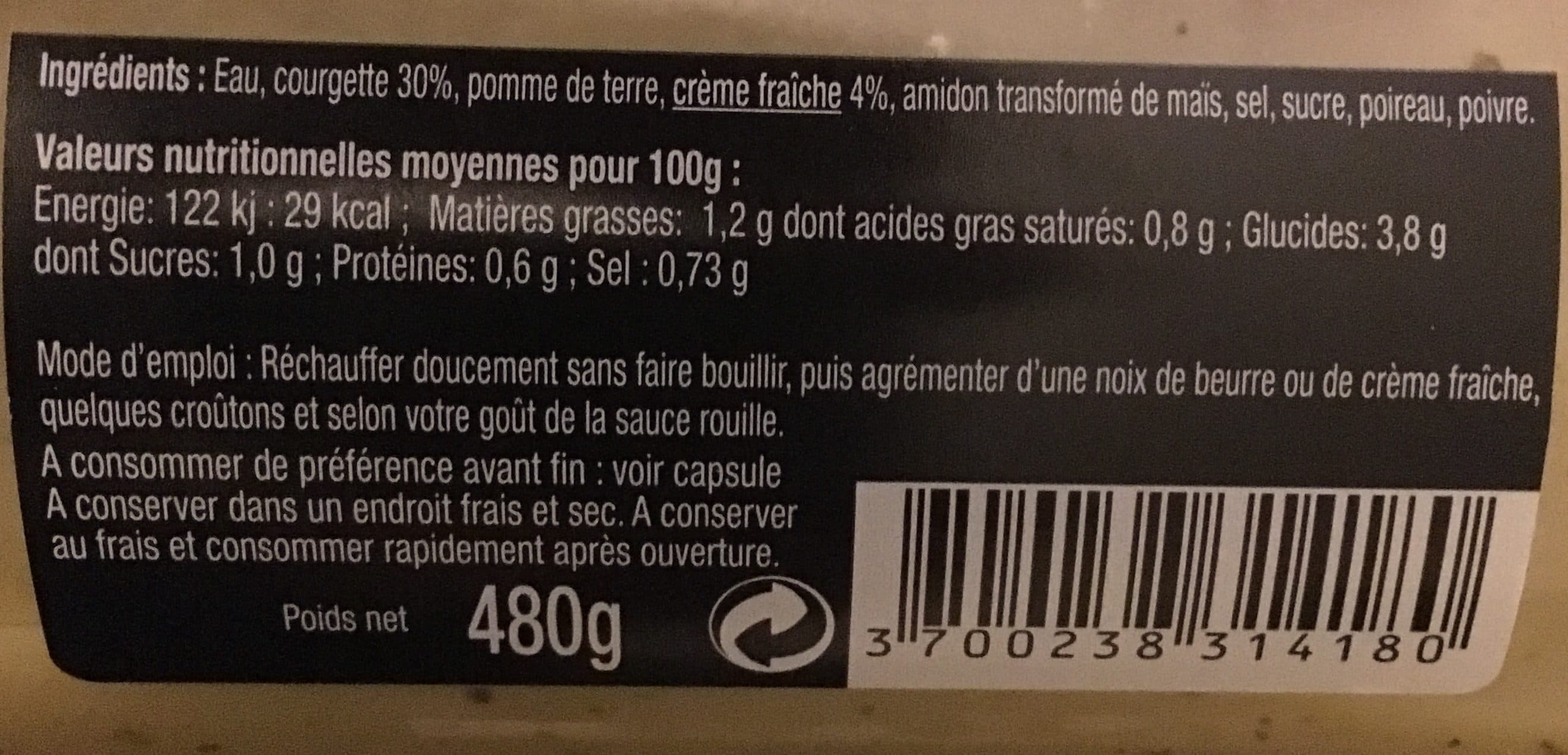 Jean D’Audignac Velouté de courgette à la crème packshot