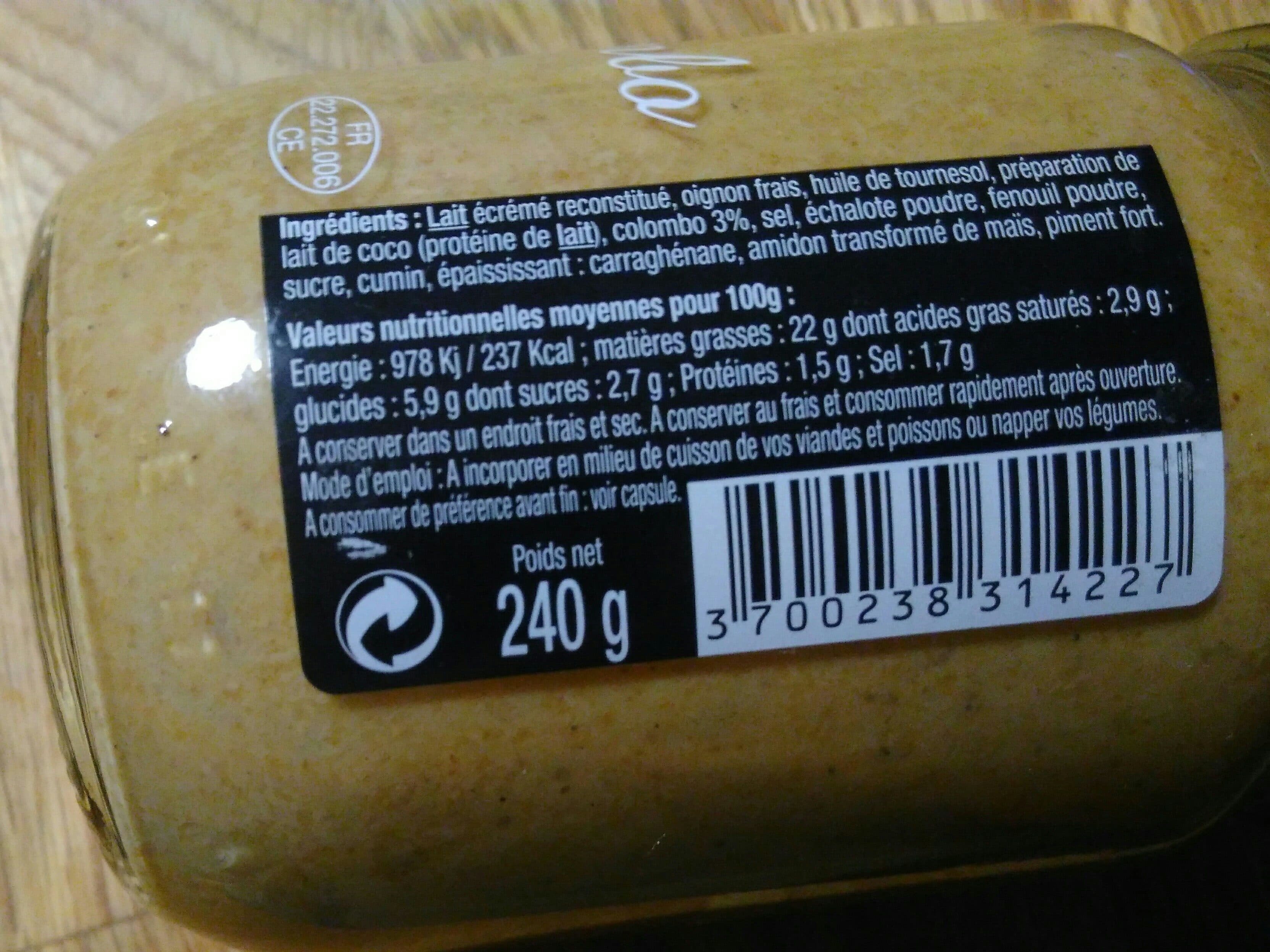 Jean d'Audignac Sauce Colombo packshot
