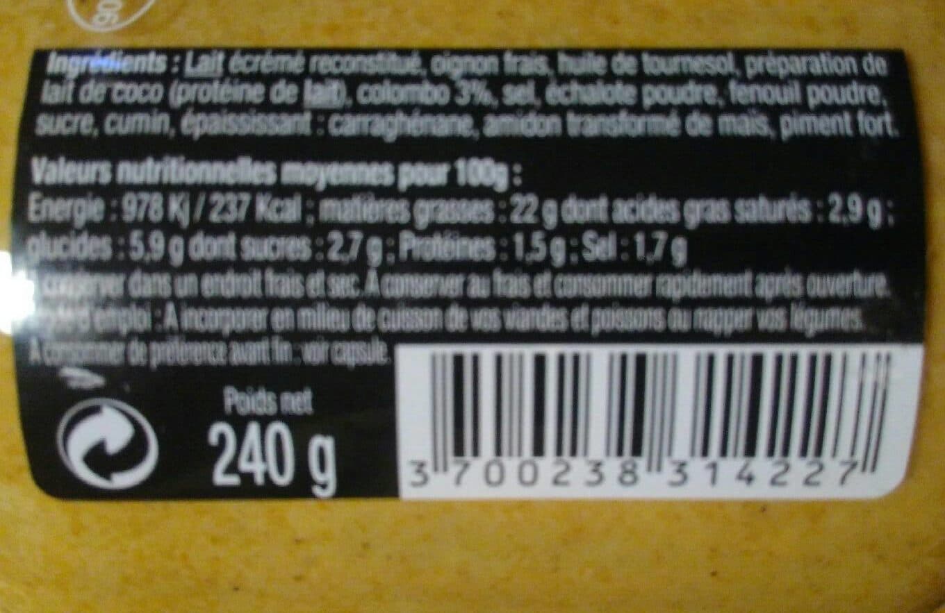 Jean d'Audignac Sauce Colombo packshot