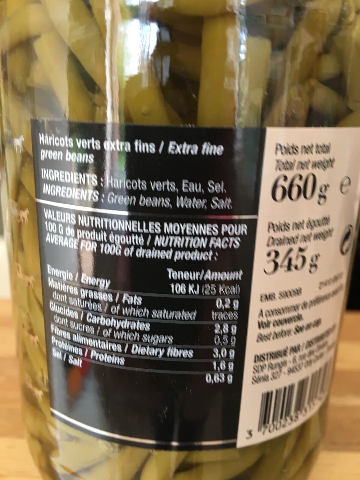 Open Food Facts Haricots verts extra fins packshot