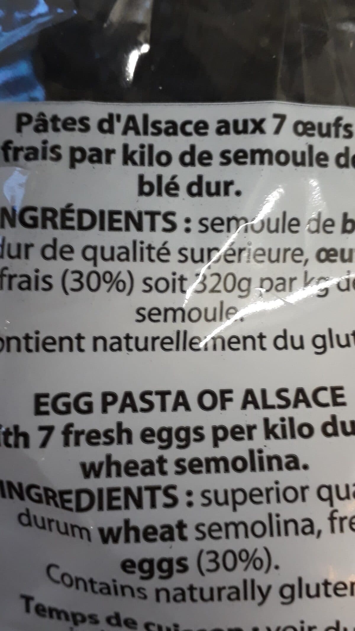Open Food Facts Pâtes d'Alsace packshot
