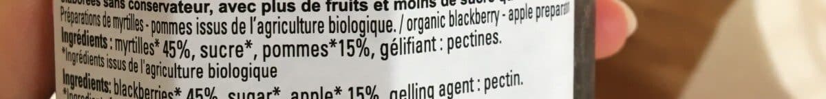 Jean d'Audignac confiture de myrtille bio cuite au chaudron packshot