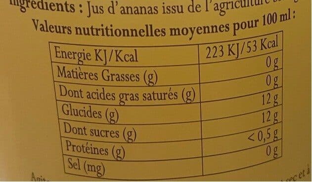 Jean d'Audignac Pure jus d'ananas bio du Bénin packshot