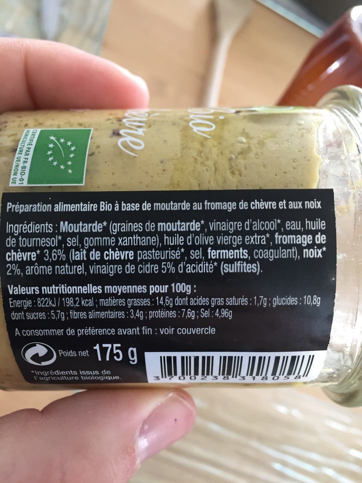 Open Food Facts Moutarde chevre et noix packshot
