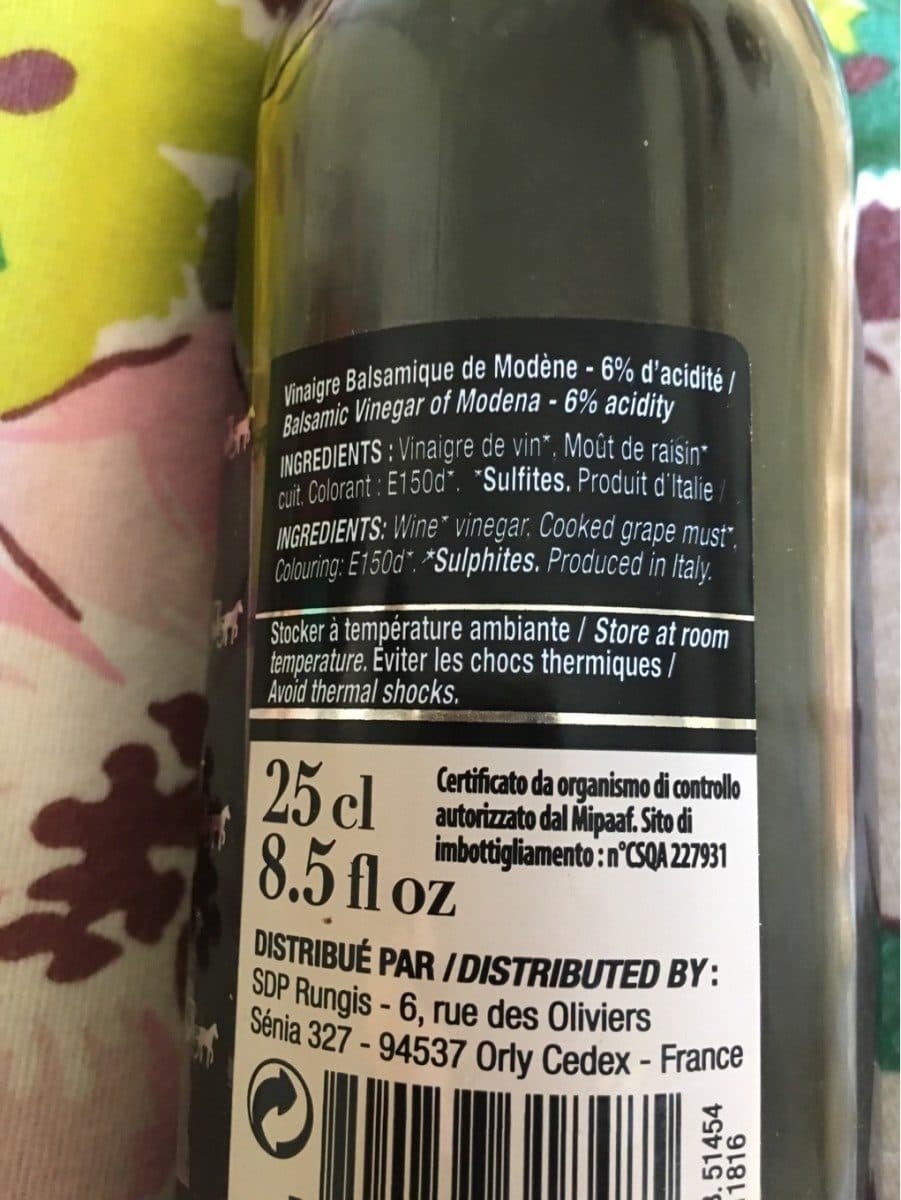 Open Food Facts Vinaigre balsamique de modène packshot