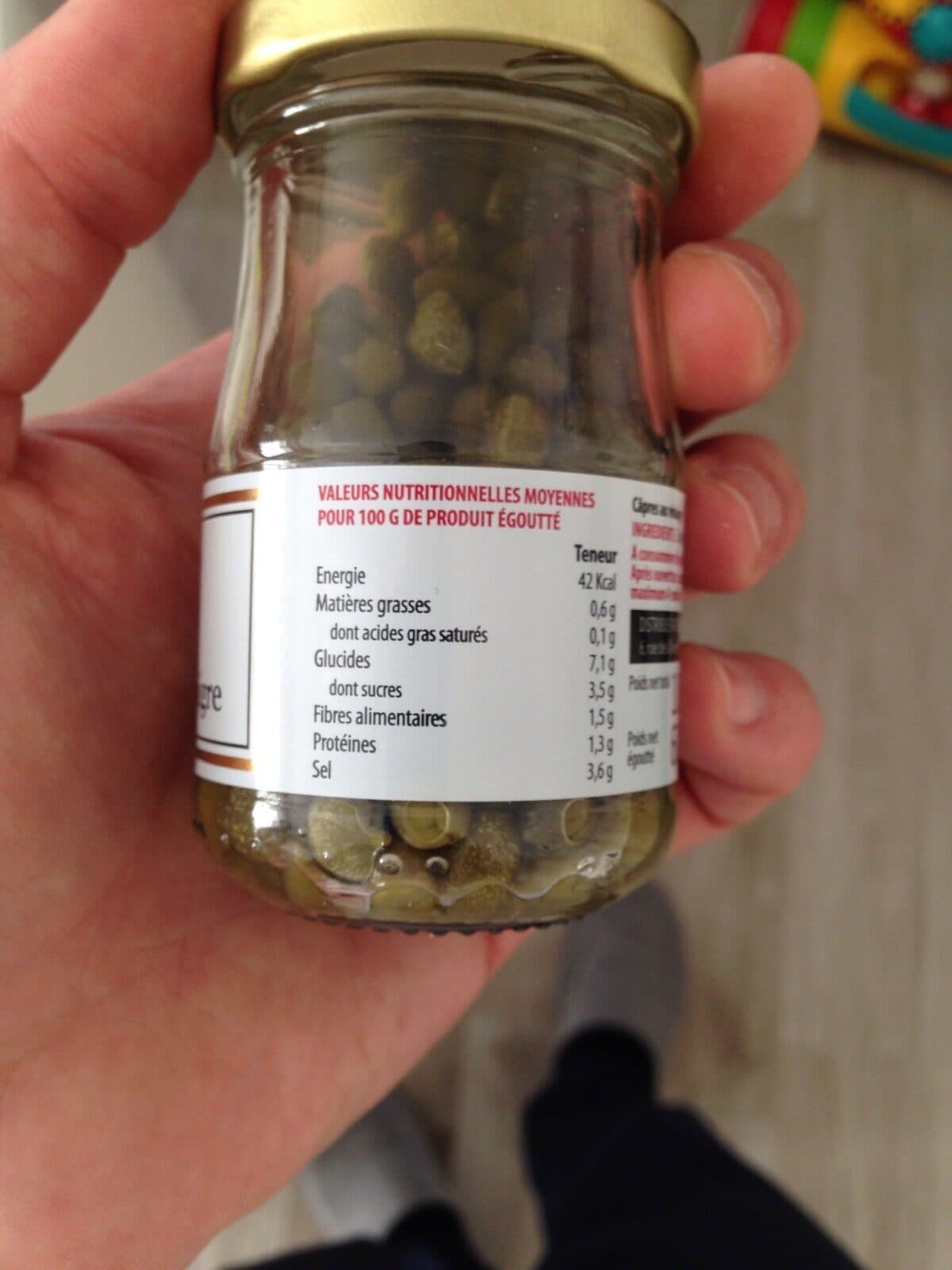 Open Food Facts Capres au vinaigre packshot