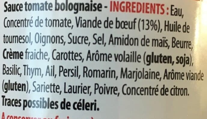 BF Sauce Tomate Bolognaise packshot
