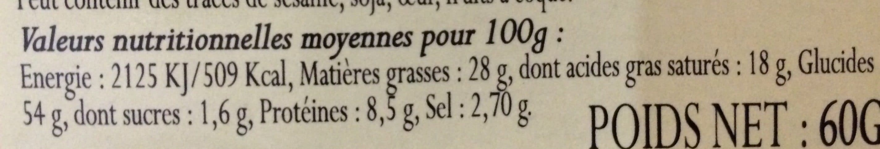 Jean d'Audignac Palmiers pur beurre aux olives noires bio packshot
