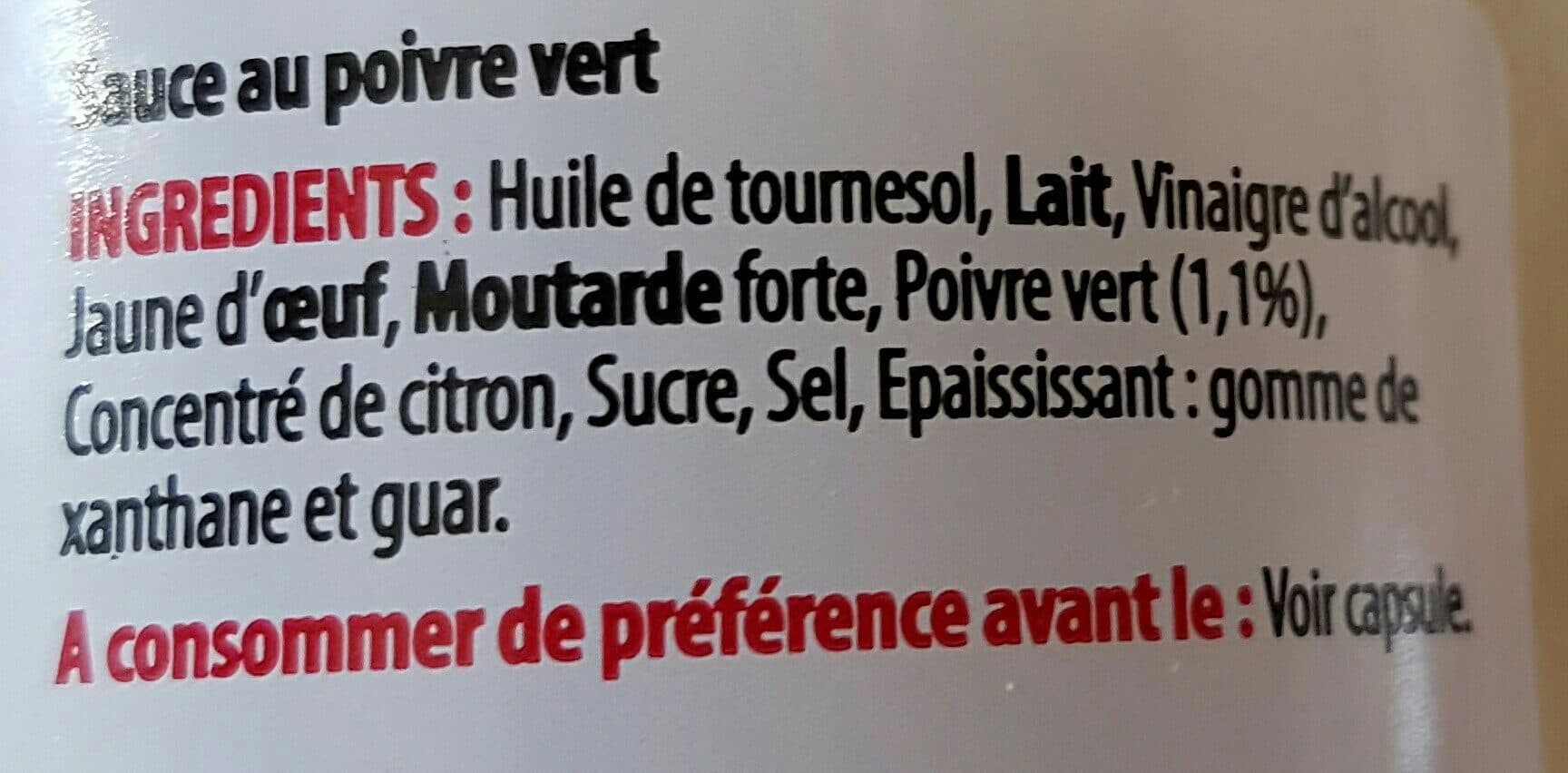 BF Sauce au poivre vert packshot