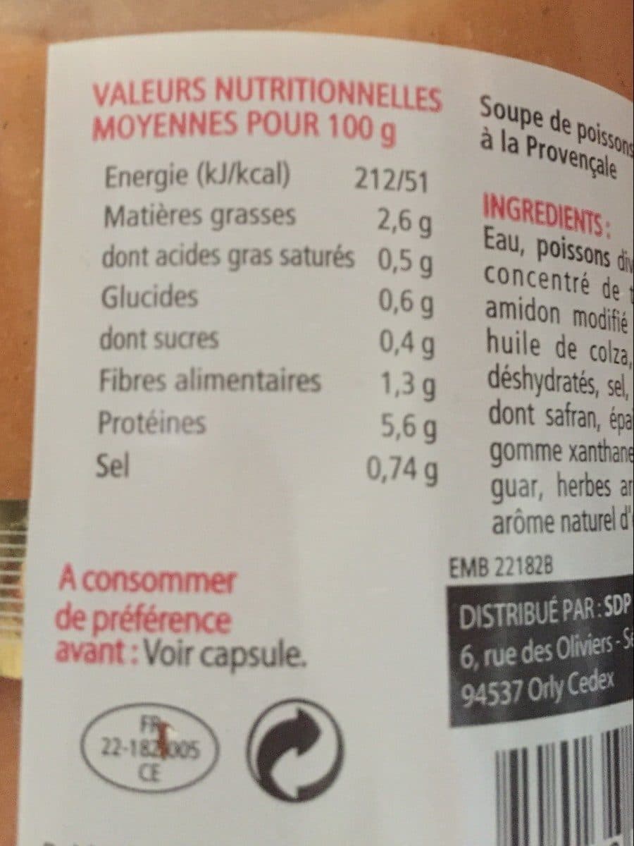 SDP RUngis Soupe de poissons provençale packshot