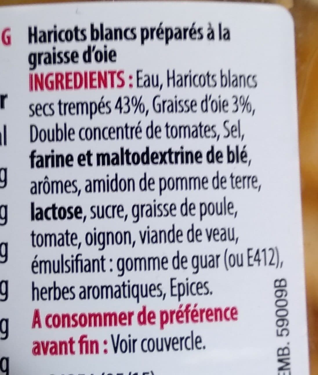 BF Haricots Blancs à la graisse d'oie packshot