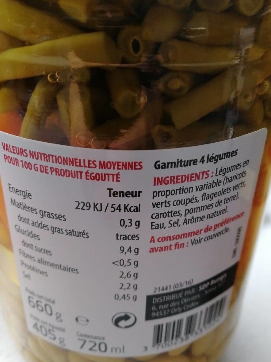 Open Food Facts Garniture 4 légumes packshot