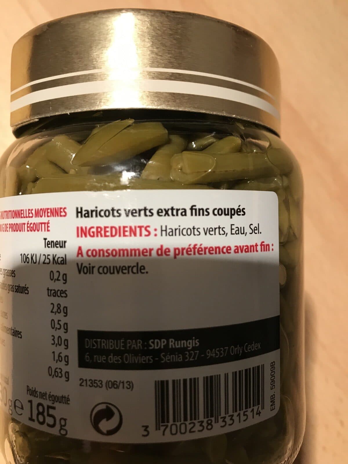 Open Food Facts Haricots Verts packshot