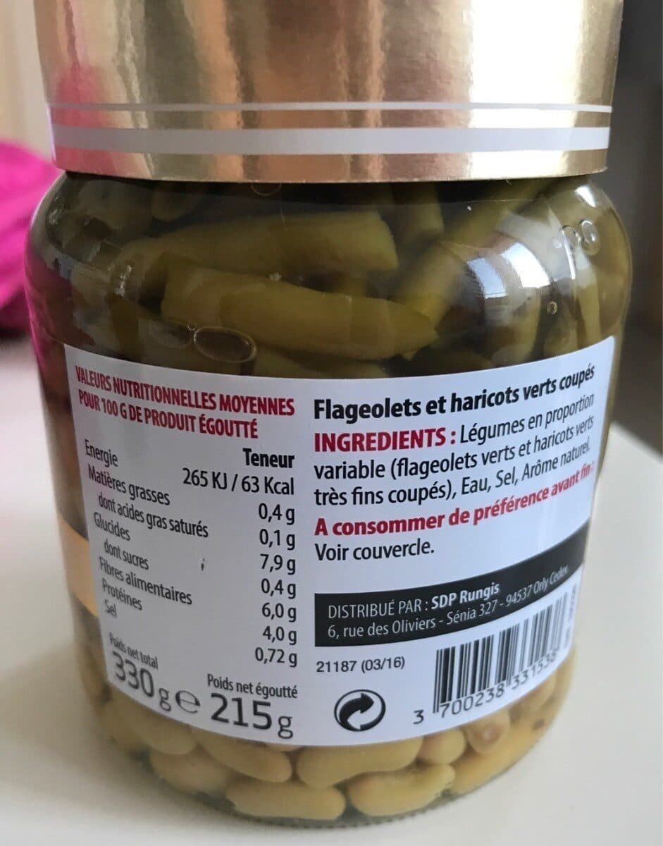 Open Food Facts Flageolets et haricots verts packshot
