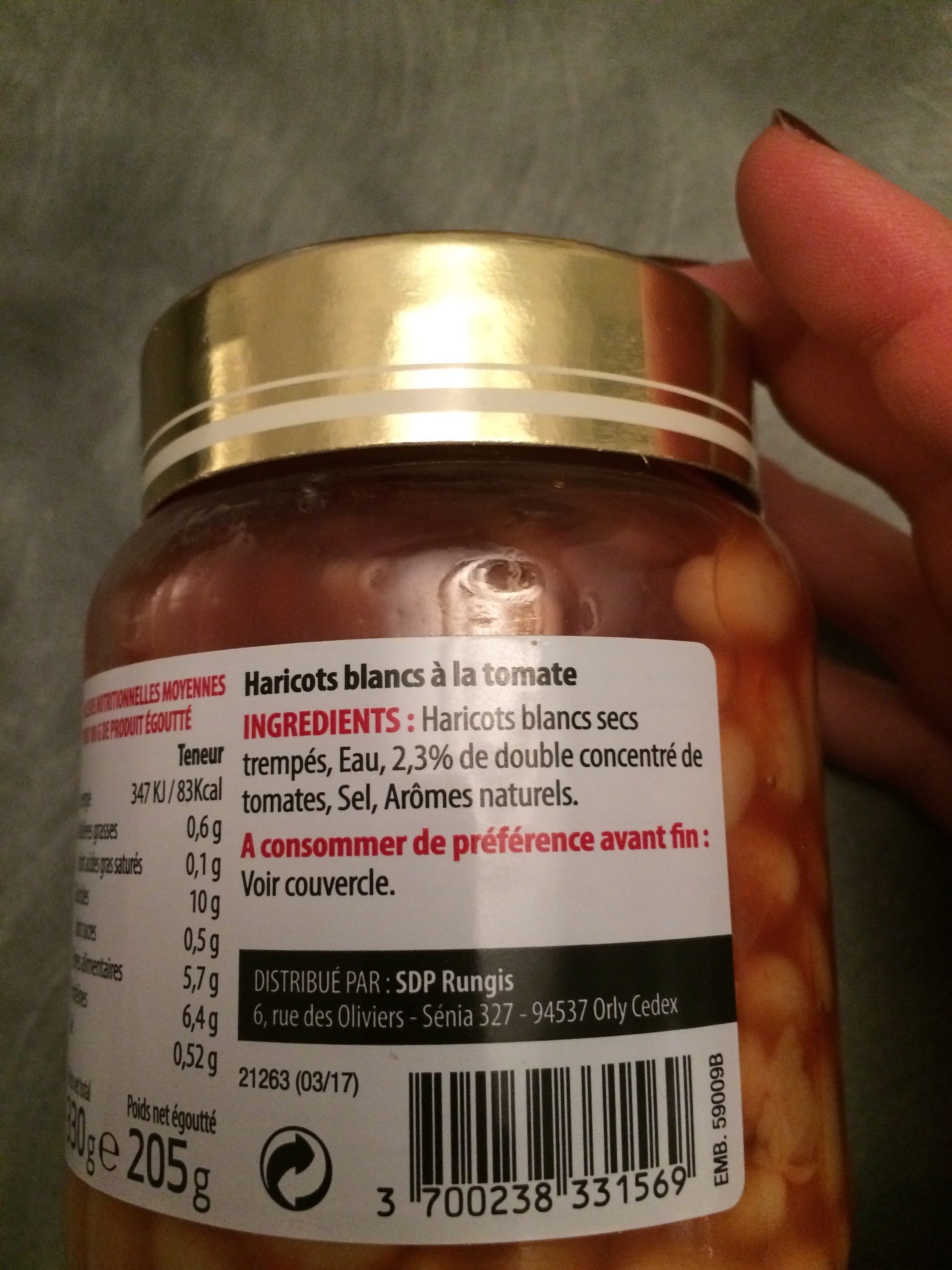 BF Haricots blancs a la tomate packshot