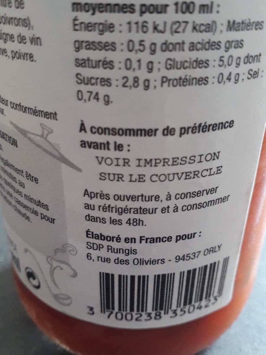 Open Food Facts Gaspacho packshot