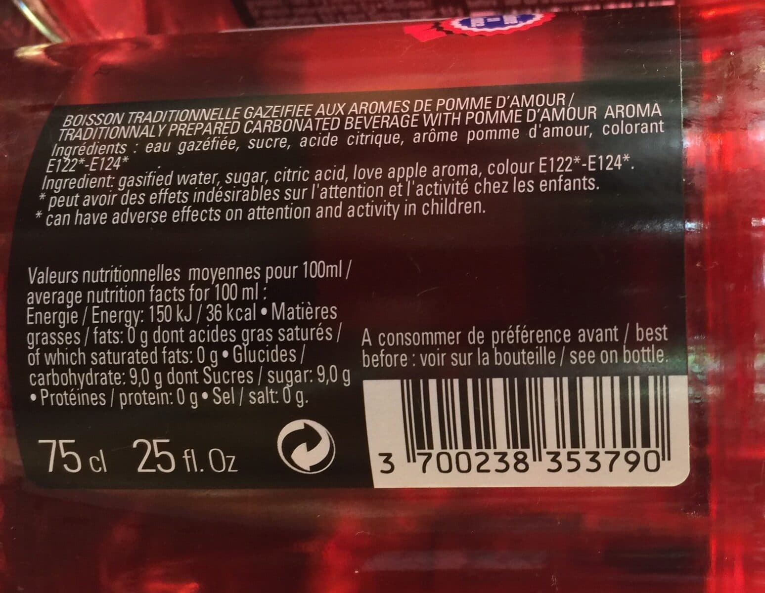 Jean d'Audignac Limonade Artisanale Pomme D'amour packshot