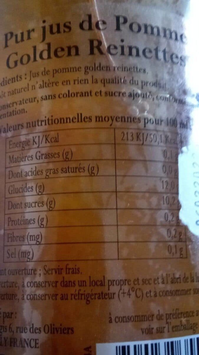 Jean d'Audignac Pur jus de pomme golden reinette packshot
