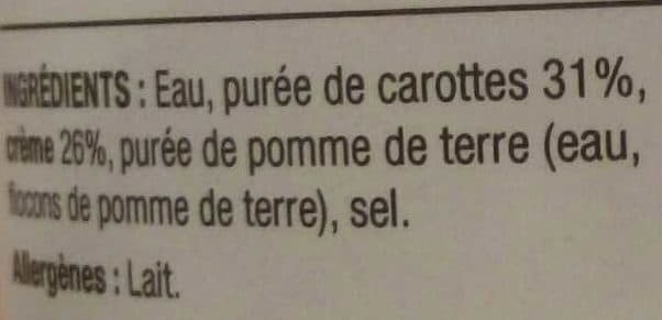 Le Potager de Grand-Mère Velouté de carottes à la crème packshot