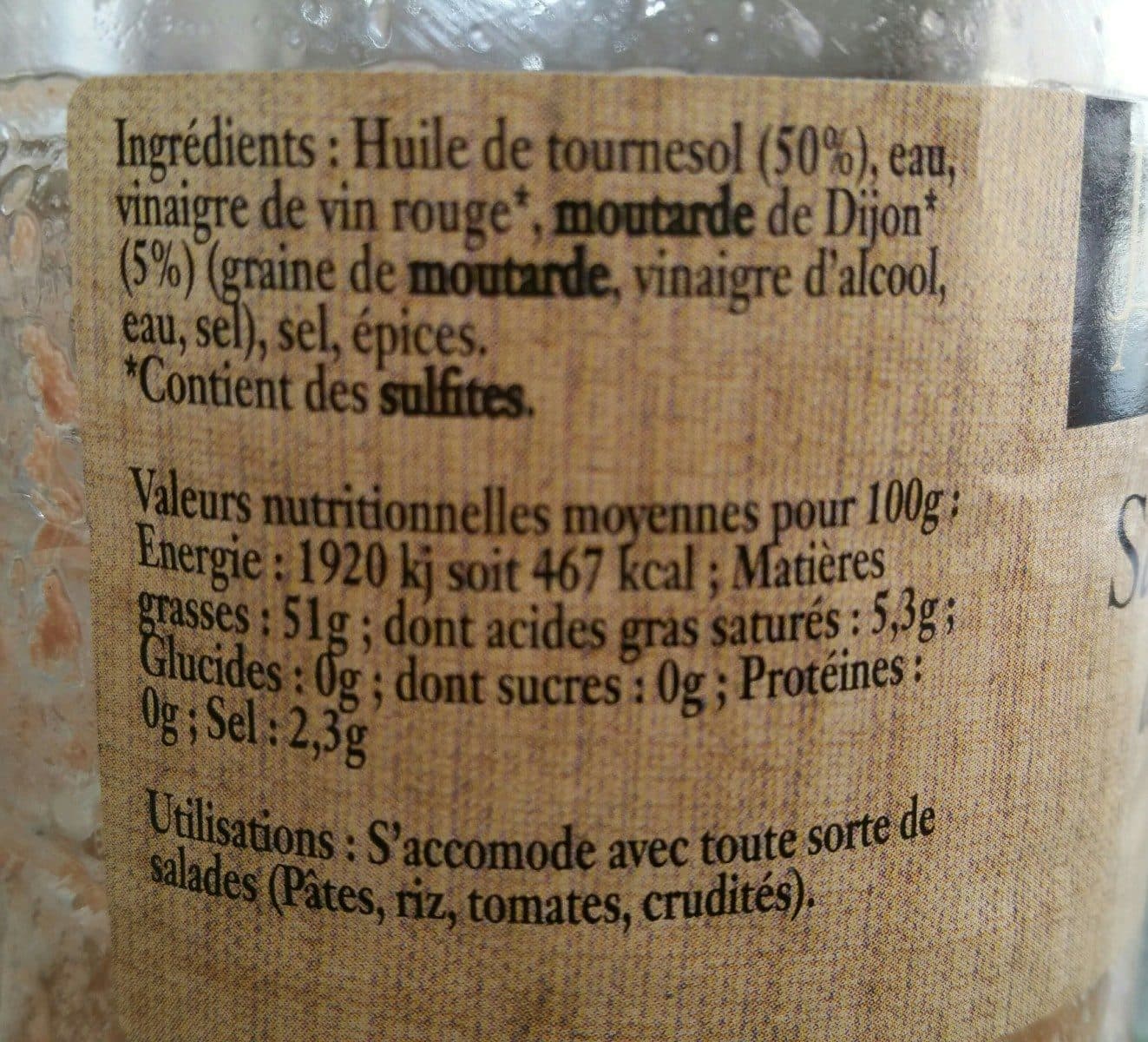 Jean d'Audignac Sauce vinaigrette à la moutarde packshot