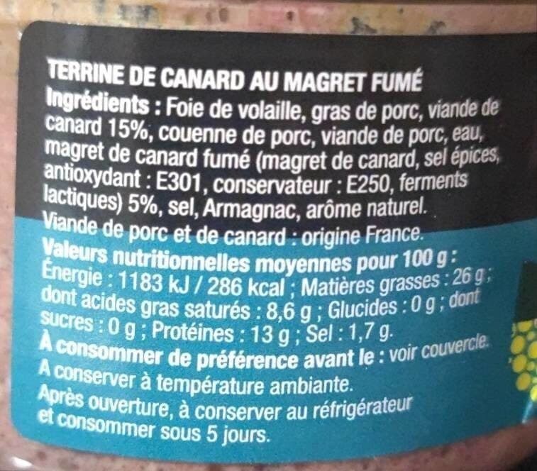 Open Food Facts Terrine de canard au magret fumé packshot