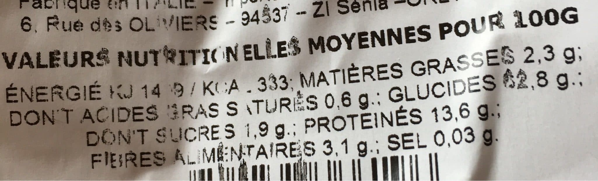 Saveurs d'Italie Pâtes aux oeufs packshot