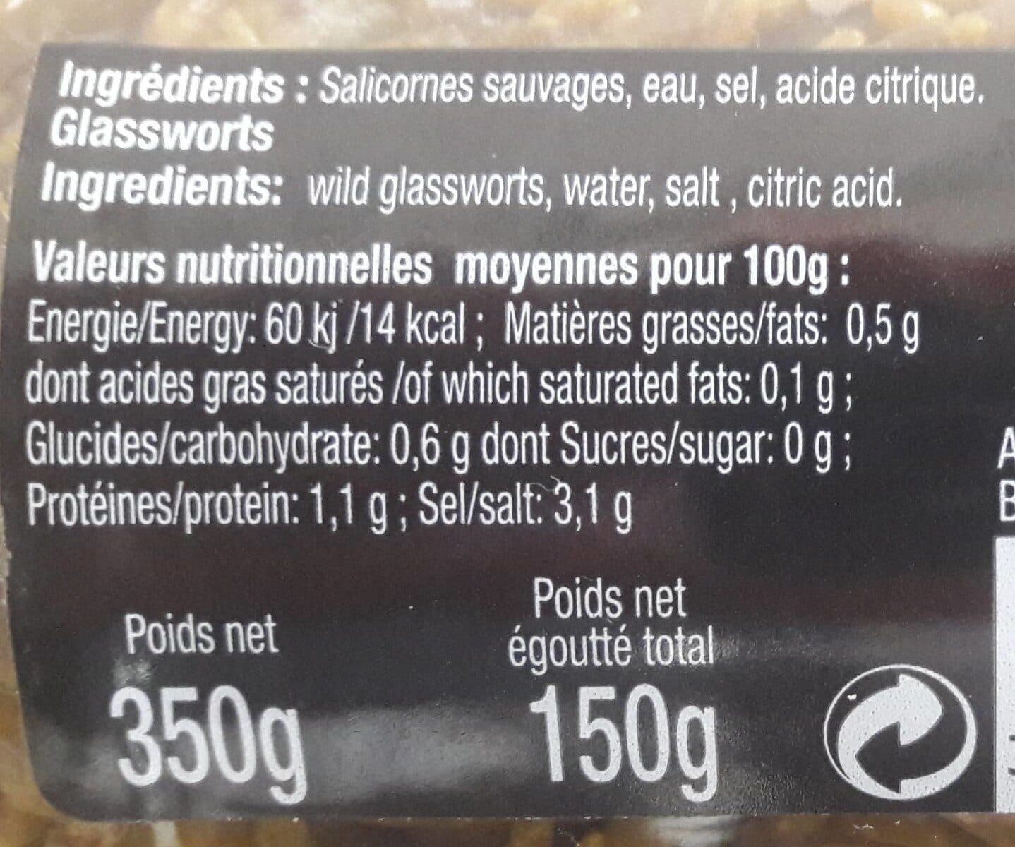 Jean d'Audignac Salicornes au naturel packshot
