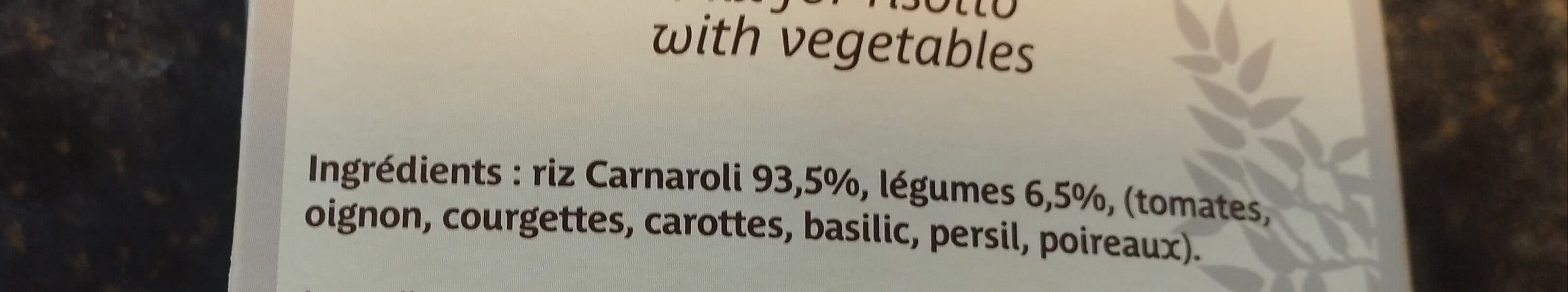 Saveurs d'Italie Risotto légumes packshot