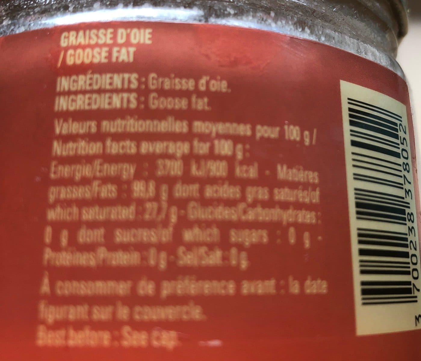 Open Food Facts Graisse d'oie packshot