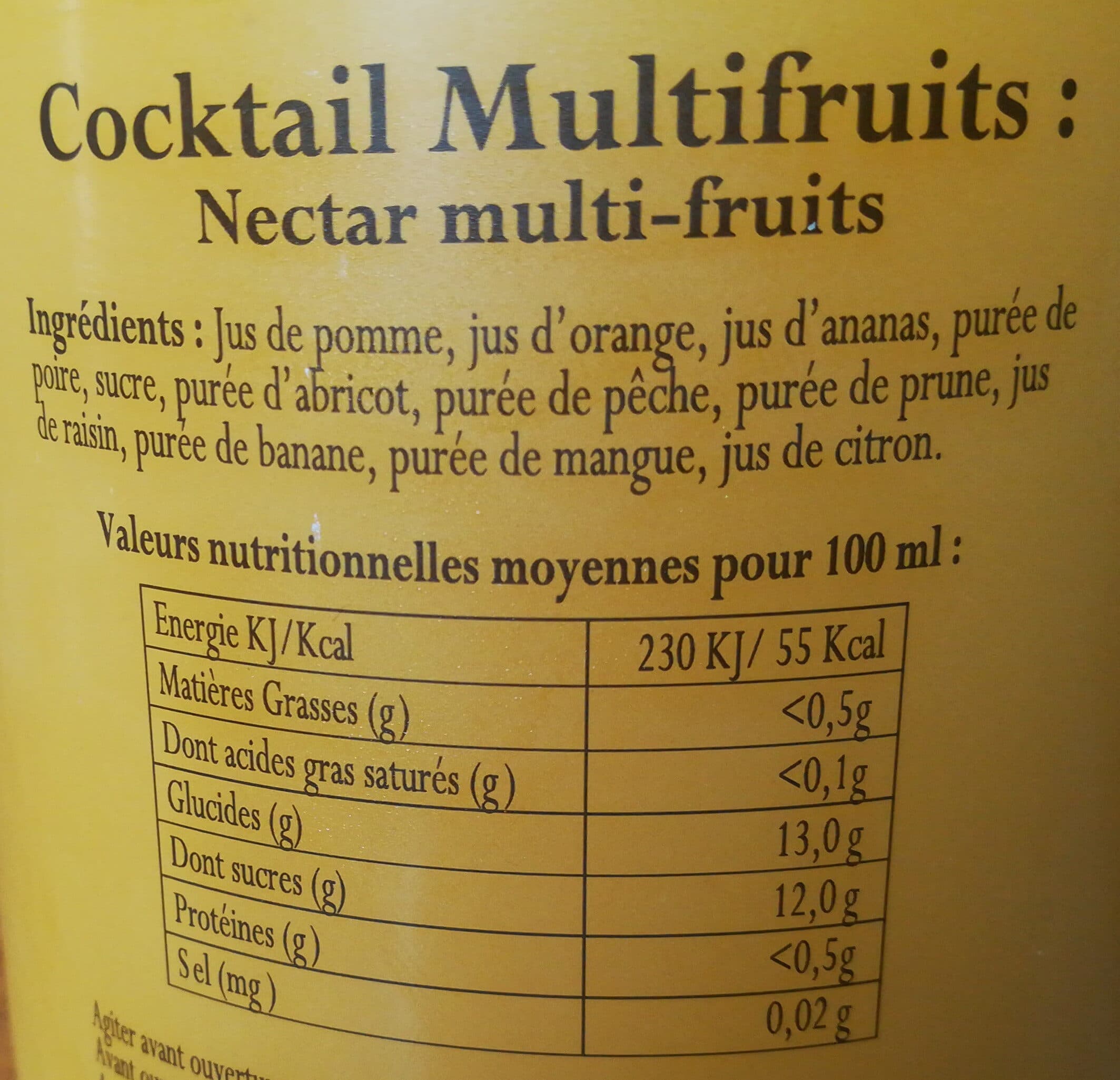 Jean D'Audignac Cocktail multifruits packshot