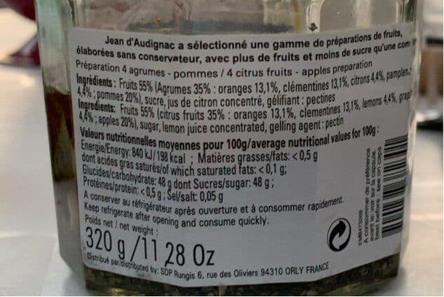 Jean d'Audignac 4 Agrumes packshot