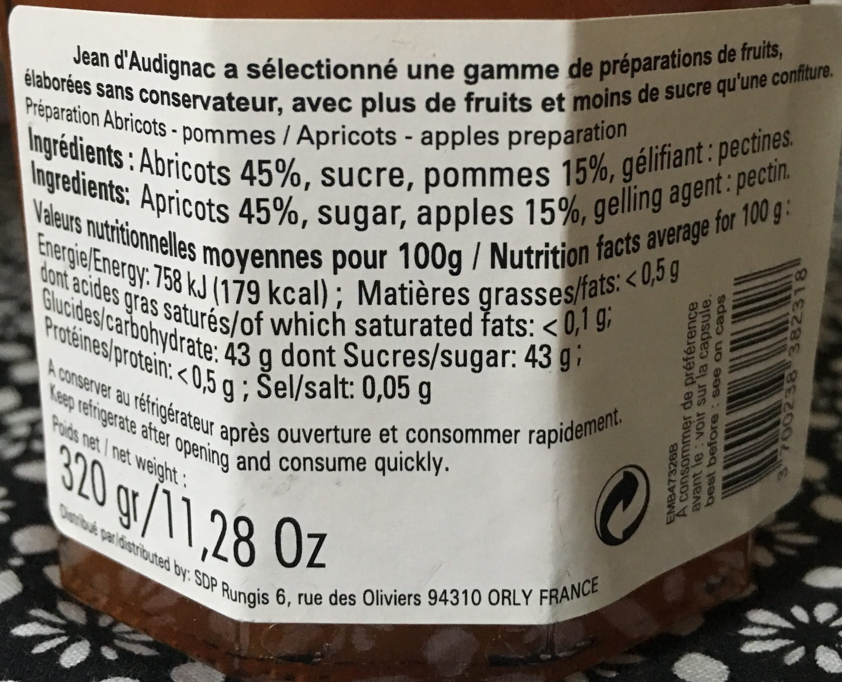 Jean D'Audignac Confiture d'abricot cuit au chaudron packshot