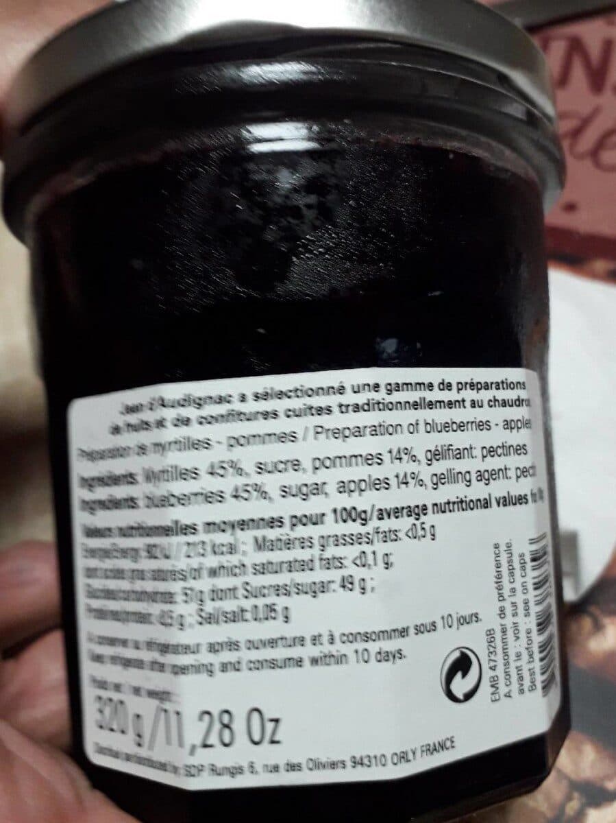Le jardin d'Orante Confiture myrtille packshot