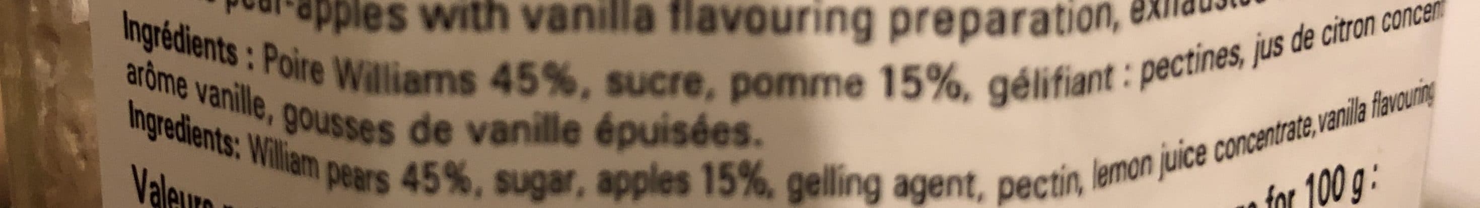 Jean d'Audignac Confiture Poire Williams à la Vanille cuite au chaudron packshot